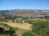 La ville de Millau vue des hauteurs du Larzac