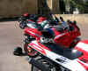 Les motos à l'arrivée